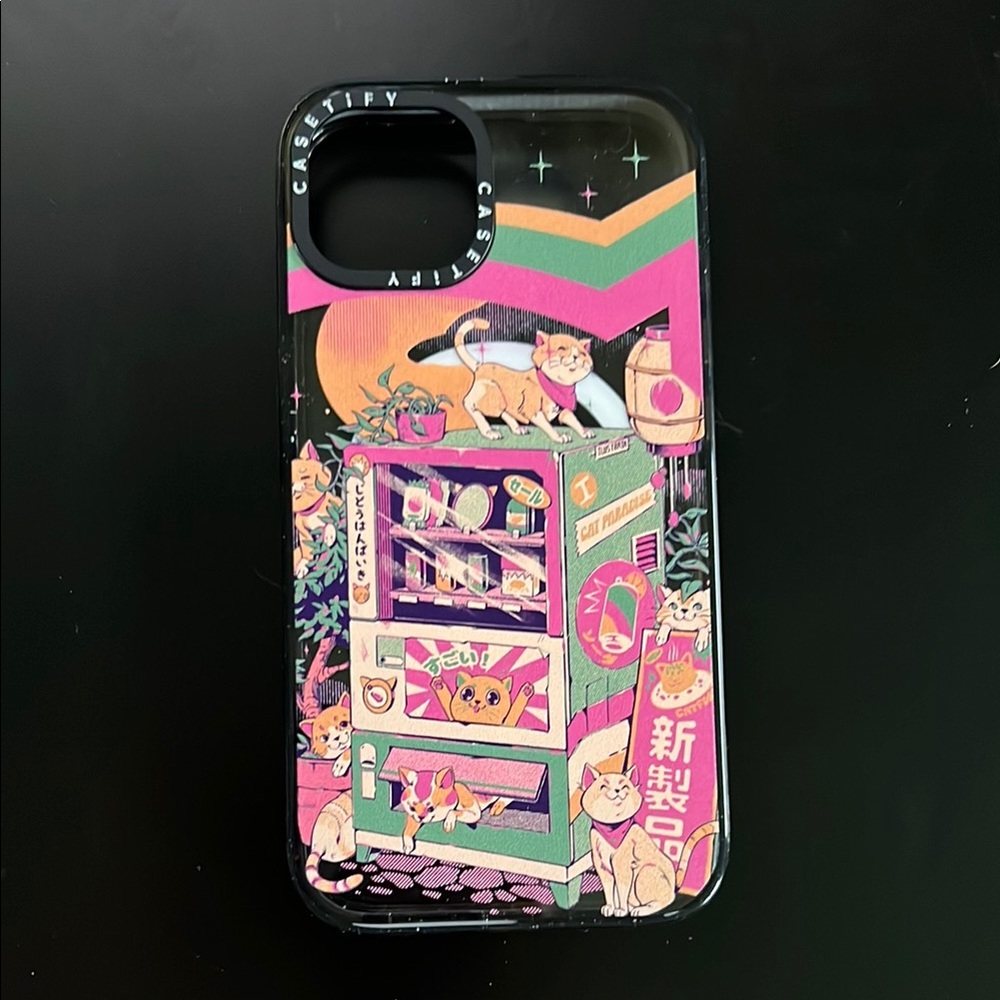 iPhone 13 Casetify Cat Vending Machine Phone Case - Black